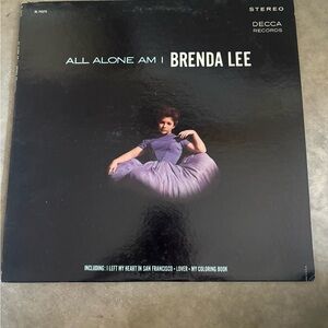 Brenda Lee "All Alone Am I" Vinyl LP - Purple Dress Cover